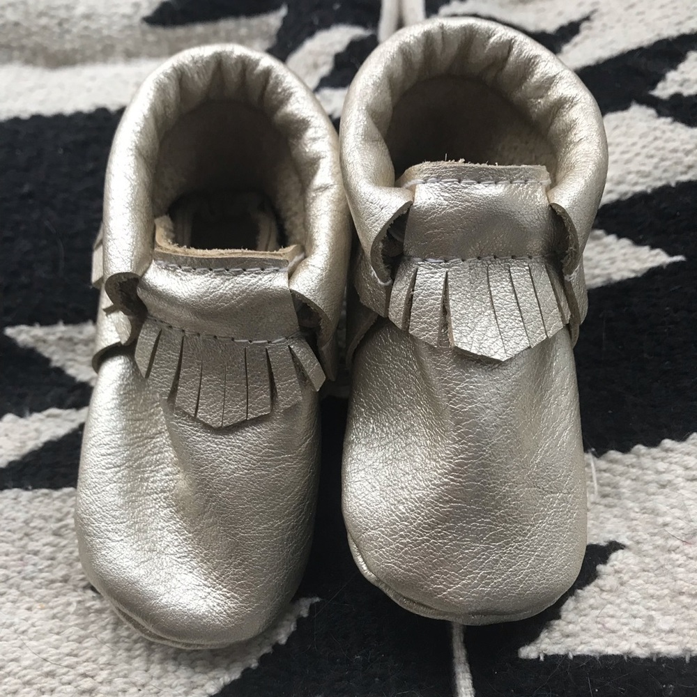 Gold moccasins
